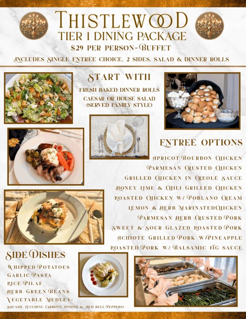 Tier 1 Entrees & Sides