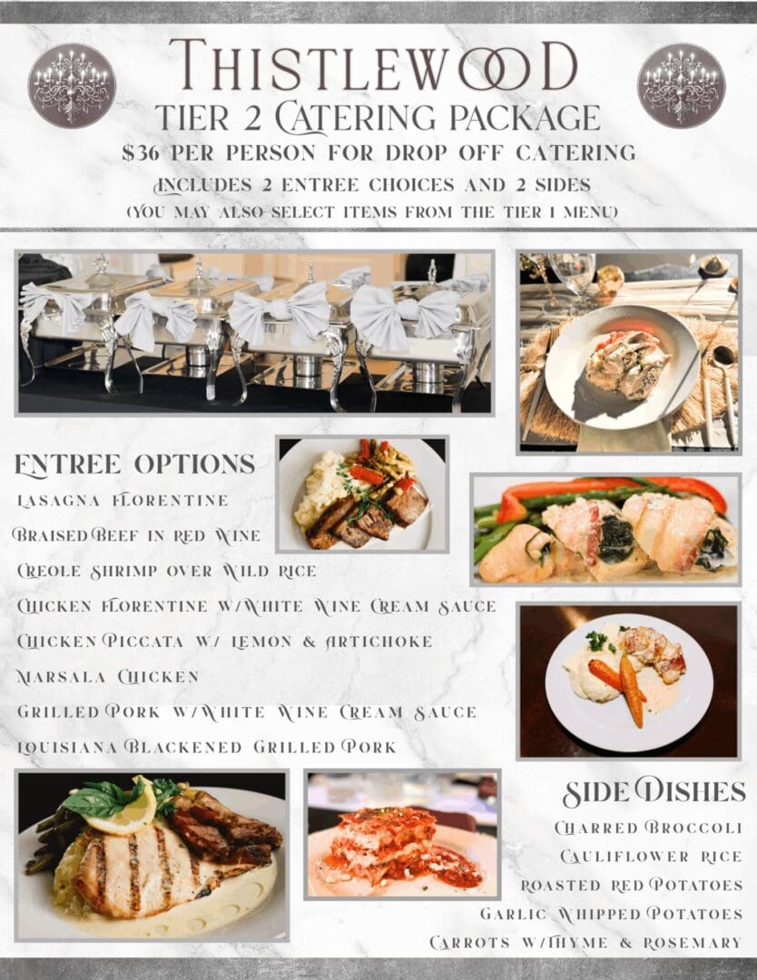 Tier 2 Entrees & Sides